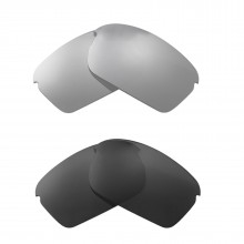 Walleva Titanium + Black Polarized Replacement Lenses For Oakley RPM Squared (OO9205 Series) Sunglassess